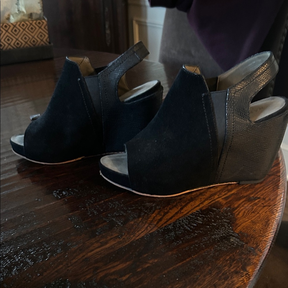 Naked Feet Black Wedge Sandals